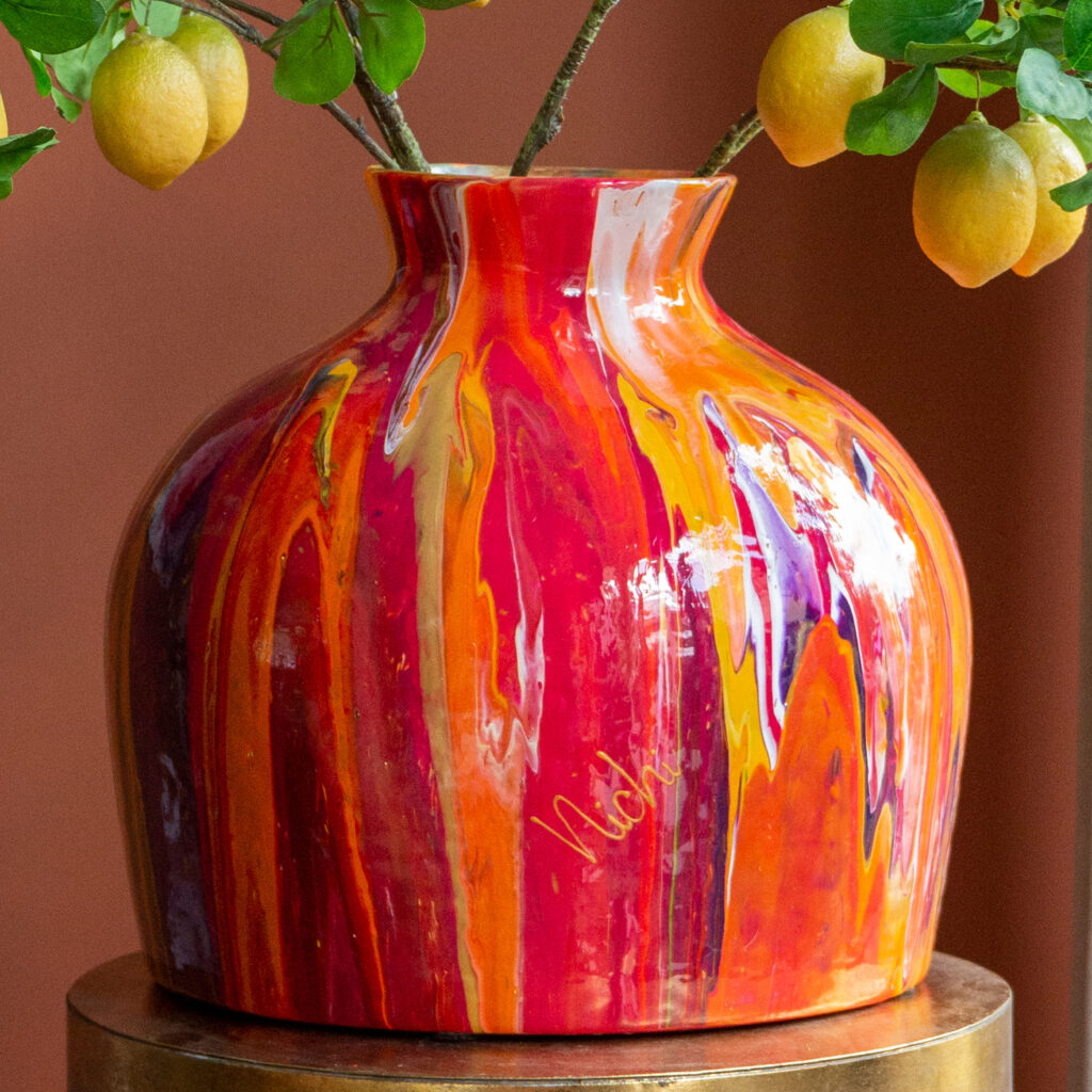 Handbeschilderde vazen - unieke vaas